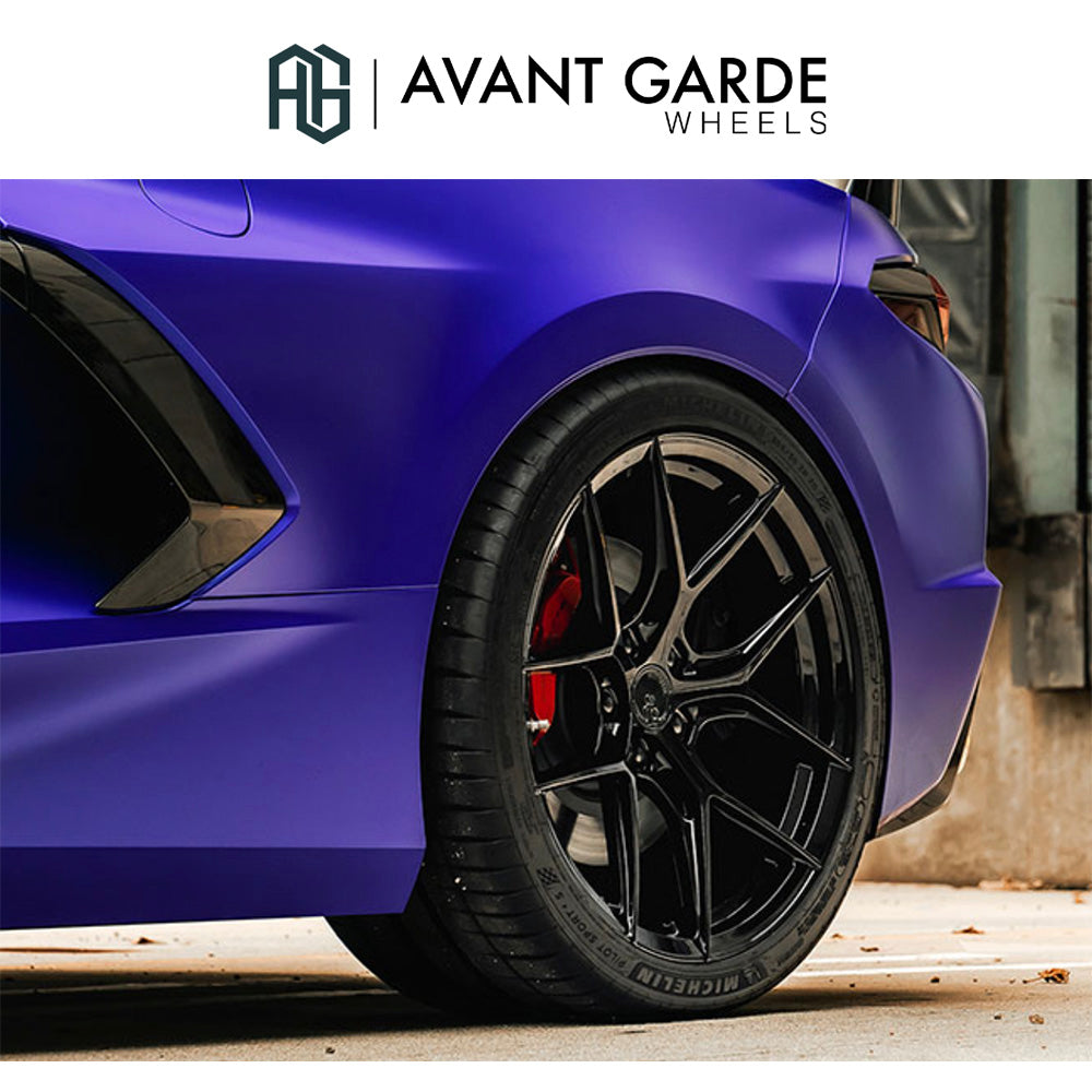 シボレー コルベット C8(Chevrolet Corvette)用 アバンギャルド M580R 19x8.5J フロント 20x11J リア グロスブラック ホイール4本セット Avant Garde M580R Gloss Black 19x8.5J Front 20x11J Rear for Chevrolet Corvette C8 (消費税、送料込み)