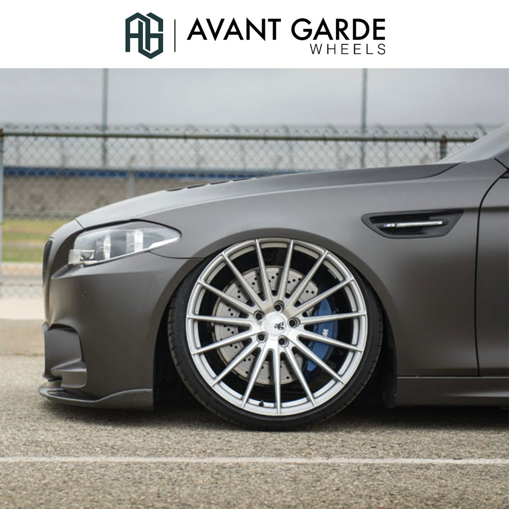 BMW M5用 アバンギャルド M615 22x9J ET 18フロント 22x10.5J ET 25 リア シルバーマシン ホイール4本セット Avant Garde M615 Silver Machine Wheels for BMW M5 (送料無料)
