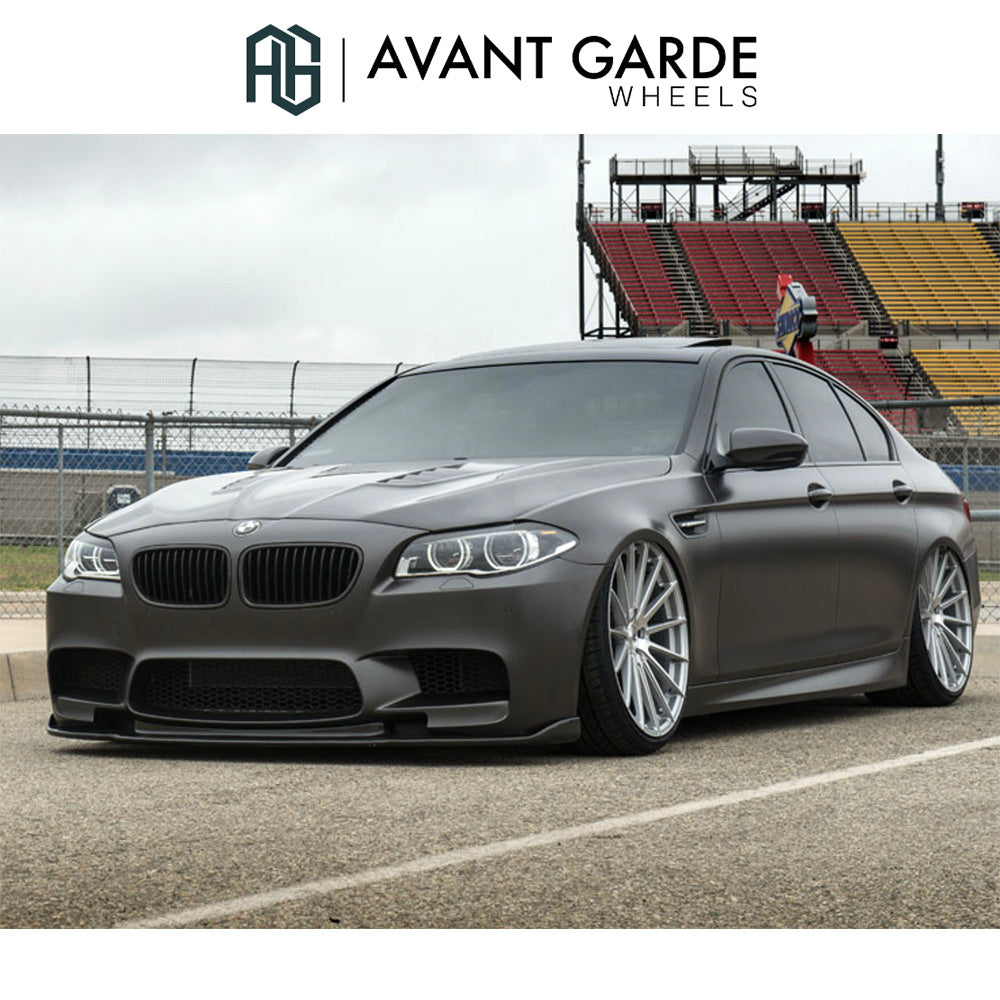 BMW M5用 アバンギャルド M615 22x9J ET 18フロント 22x10.5J ET 25 リア シルバーマシン ホイール4本セット Avant Garde M615 Silver Machine Wheels for BMW M5 (送料無料)