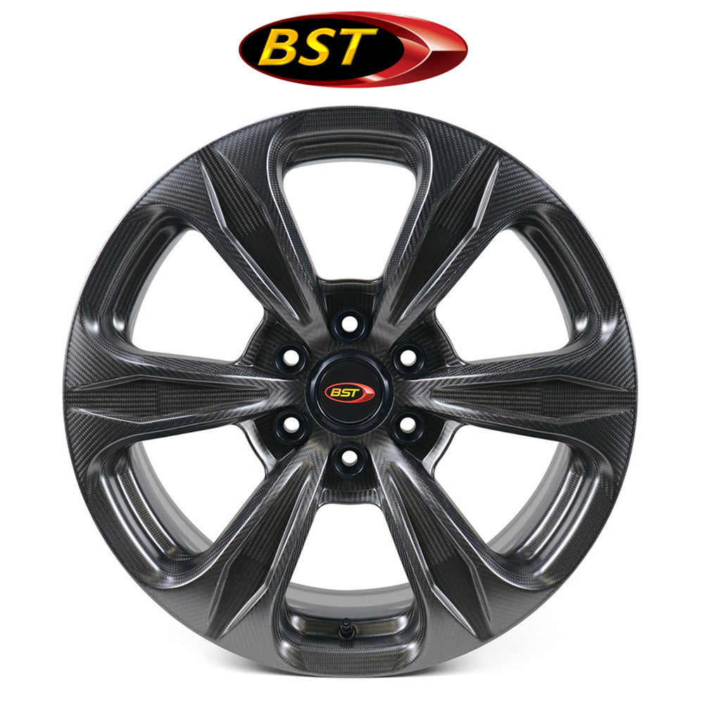 2015年から2024年式モデル フォード F-150 ラプター用 BST Tuff TEK 18 x 9.0J カーボンファイバーホイール (サテン仕上げ ) 1本のみ BST Tuff TEK 18 x 9.0 Wheel Satin Finish Ford F-150 (15-24) (送料無料)