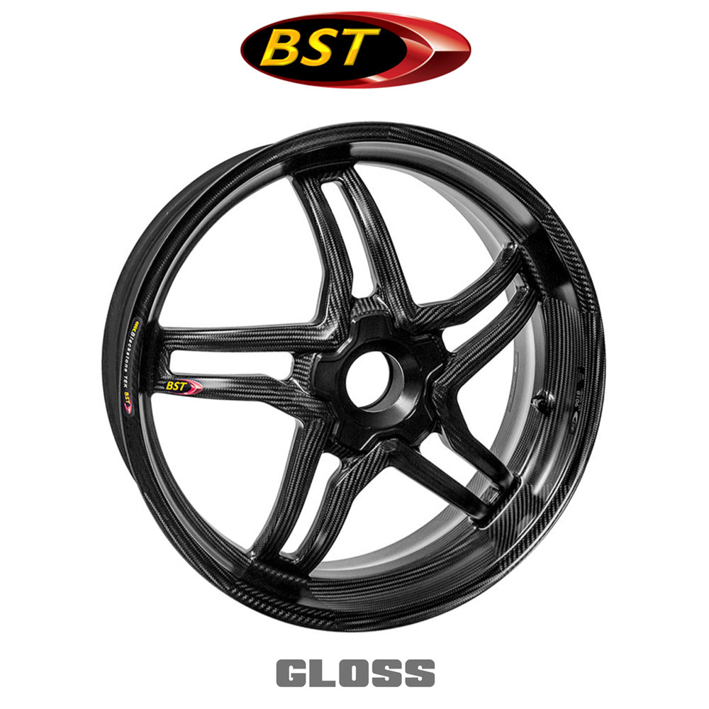 ドゥカティ 1199パニガーレS用 BST Rapid TEK 17 x 6J グロスカーボンファイバー製リアトホイール1本 BST Rapid TEK 17 x 6.0 Rear Wheel - Ducati 1098/R/S / 1199 / 1299 / 1299Rfe / Panigale V4 (18-24) and V2 / Streetfighter V4 and V2 / 1198 (07-12) / SuperSport 939 (送料無料)