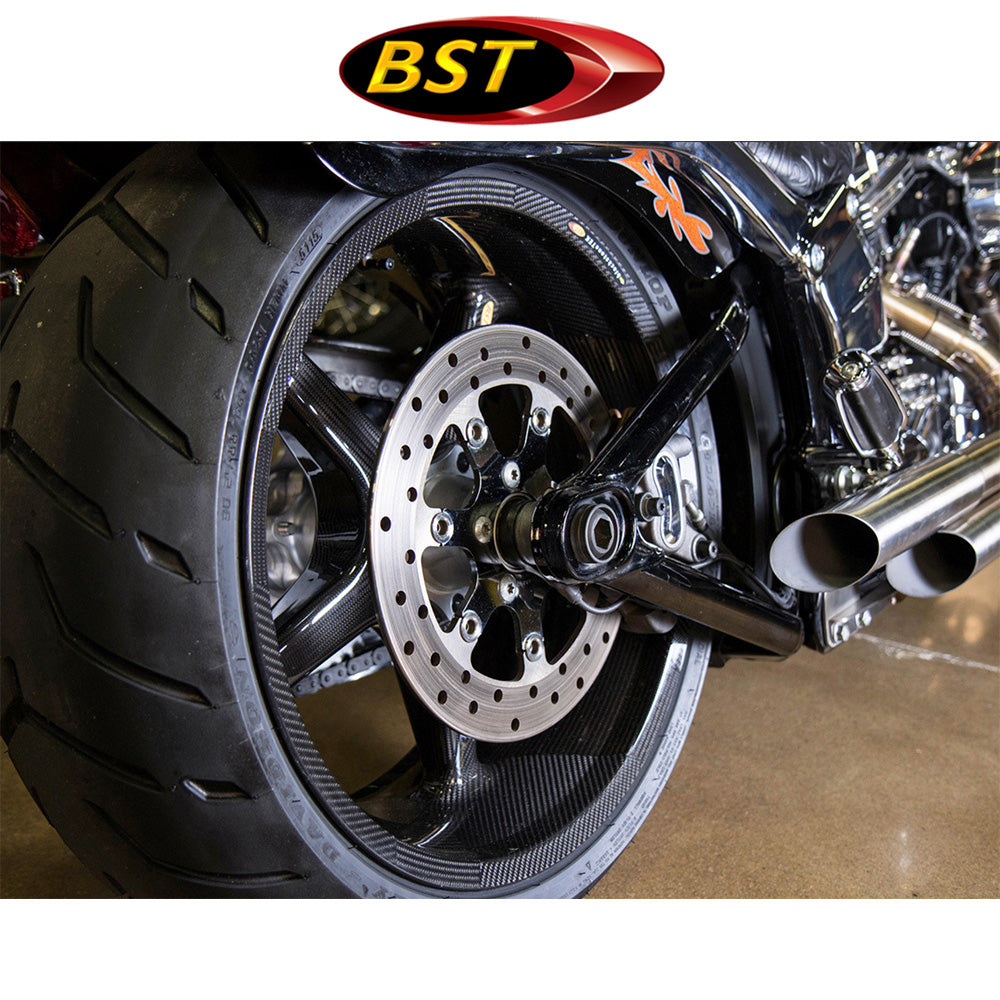2016年から2017年式モデル ハーレーダビッドソン CVO FXSE プロストリートブレイクアウト用 BST Tuff TEK 18 x 8.0J カーボンファイバーリアホイール1本 BST Twin TEK 18 x 8.0 Rear Wheel - Harley-Davidson Breakout (13-17), Breakout CVO (13-14), and Breakout Pro-Street (16-17) (送料無料)