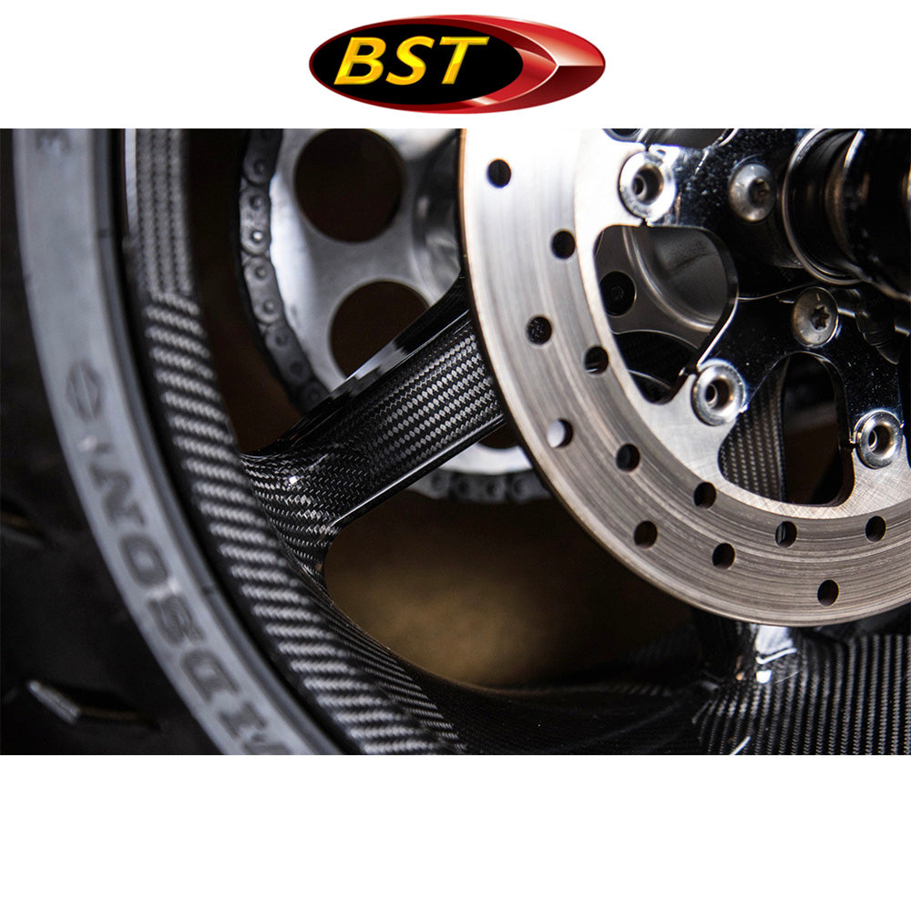 2016年から2017年式モデル ハーレーダビッドソン CVO FXSE プロストリートブレイクアウト用 BST Tuff TEK 18 x 8.0J カーボンファイバーリアホイール1本 BST Twin TEK 18 x 8.0 Rear Wheel - Harley-Davidson Breakout (13-17), Breakout CVO (13-14), and Breakout Pro-Street (16-17) (送料無料)