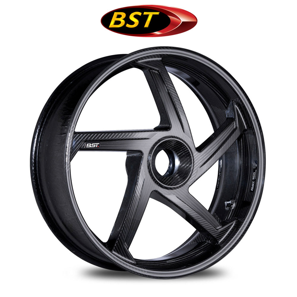 ドゥカティ 1098(R/RS/S/S トリコローレ)用 BST Star TEK 17 x 6.0J カーボンファイバーリアホイール1本 BST Star TEK 17 x 6.0 Rear Wheel - Ducati 1098/R/S/ 1199 / 1299 / 1299Rfe / Panigale V4 (18-24) and V2 / Streetfighter V4 and V2 / 1198 (07-12) / SuperSport 939 (送料無料)