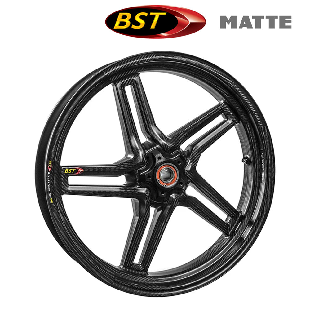 2009-2011年式ドゥカティ 1198S用 BST ラピッド・テック カーボンファイバー製(マット、艶なし) フロントホイール (17x3.5J フロント) (消費税、送料込み)