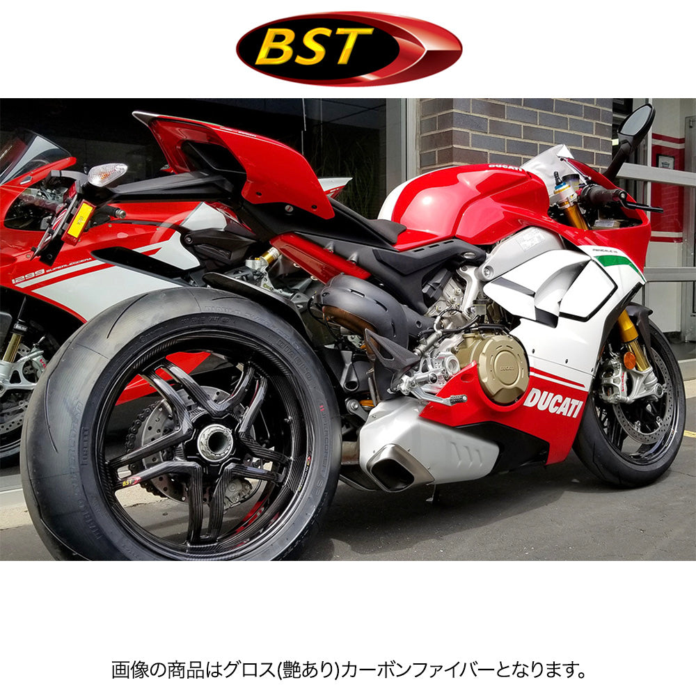 2018-2024年式 ドゥカティ パニガーレV4用 BST Rapid TEK 17 x 6J マットカーボンファイバー製リアトホイール1本 BST Rapid TEK 17 x 6.0 Rear Wheel - MATTE - Ducati 1098/R/S / 1199 / 1299 / 1299Rfe / Panigale V4 (18-24) and V2 / Streetfighter V4 and V2 / 1198 (2007-12) / SuperSport 939 (送料無料)