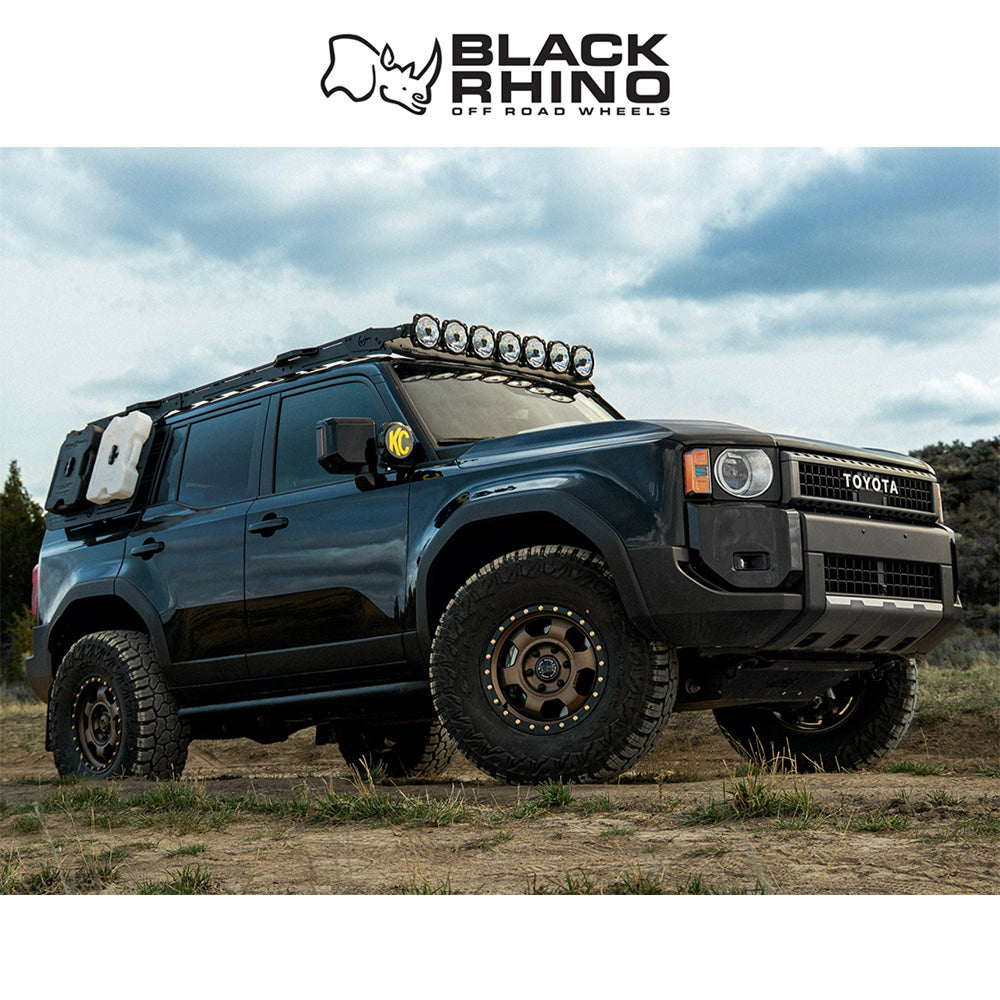 トヨタ ランドクルーザー用ブラックライノ トルーパー 17x8.5J ET 25 フロント、リア バーントブロンズマットブラックリップ ホイール4本セット Black Rhino TROOPER 17X8.5 6X5.5 106 +25 B-BRNZ MBLK (消費税、送料込み)
