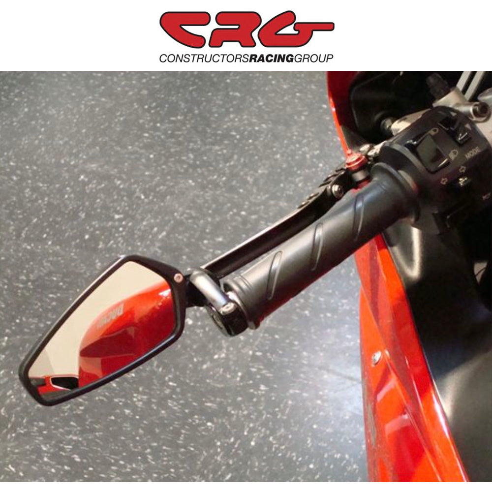 ドゥカティ パニガーレV4用 CRG アロー バーエンドミラー ブラック2個インターナルアダプター2個付き CRG Arrow Bar End Mirror (消費税、送料込み)