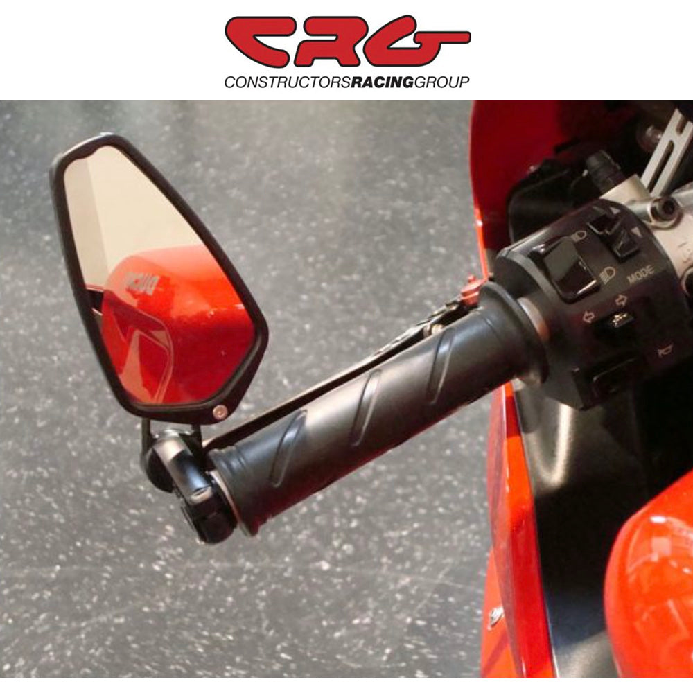 ドゥカティ パニガーレV4用 CRG アロー バーエンドミラー ブラック2個インターナルアダプター2個付き CRG Arrow Bar End Mirror (消費税、送料込み)