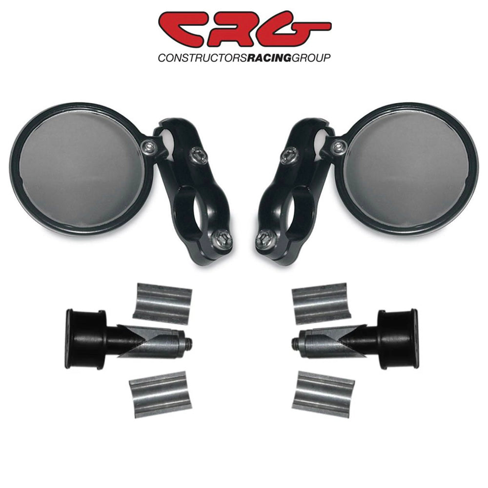 2018-2024年式 ドゥカティ パニガーレV4用 CRG ブラインドサイト バーエンドミラー左右セット、ブラック (インターナルアダプター2個付き) CRG Blindsight Bar End Mirror (消費税、送料込み)