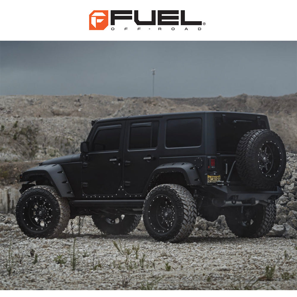 トヨタ ランドクルーザー用 フューエル クランク 18x9J ET 20 フロント、リア マットブラックミルド ホイール4本セット Fuel KRANK 18X9 6X135/5.5 106.1 NBD +20 (消費税、送料込み)