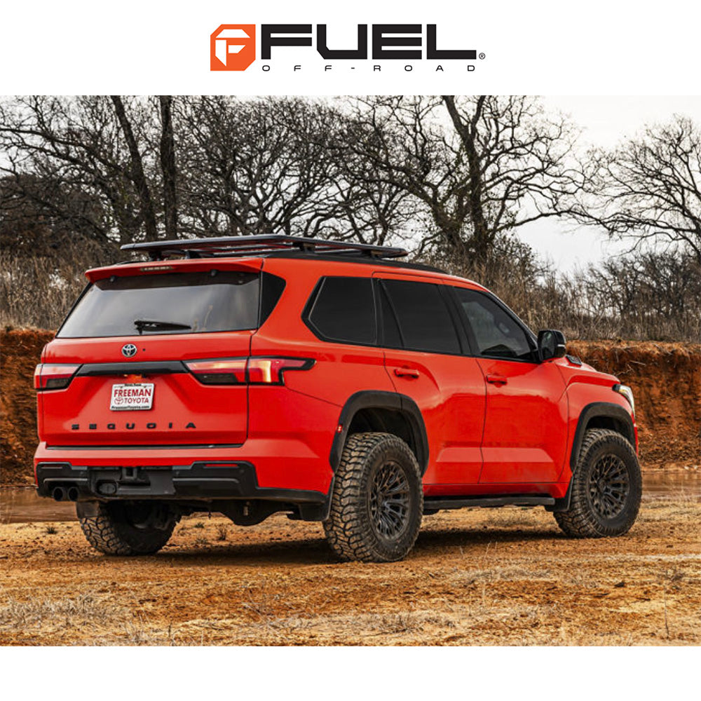 トヨタ ランドクルーザー用 フューエル トラックス 20x9J ET 20 フロント、リア マットブラック ホイール4本セット Fuel TRAX 20X9 6X5.5 106 +20 M-BLK (消費税、送料込み)