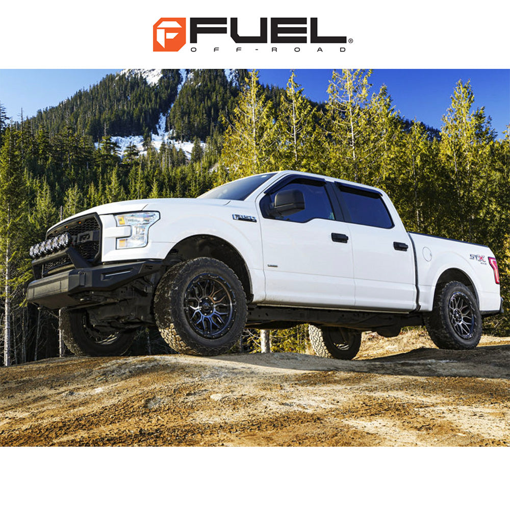 トヨタ ランドクルーザー用 フューエル サージ 18x9J ET 20 フロント、リア グロスブラック マシニング加工済み(グレーティント付き)ホイール4本セット Fuel SURGE 18X9 6X5.5 106 +20 G-BLK-MCH-GTCC (消費税、送料込み)