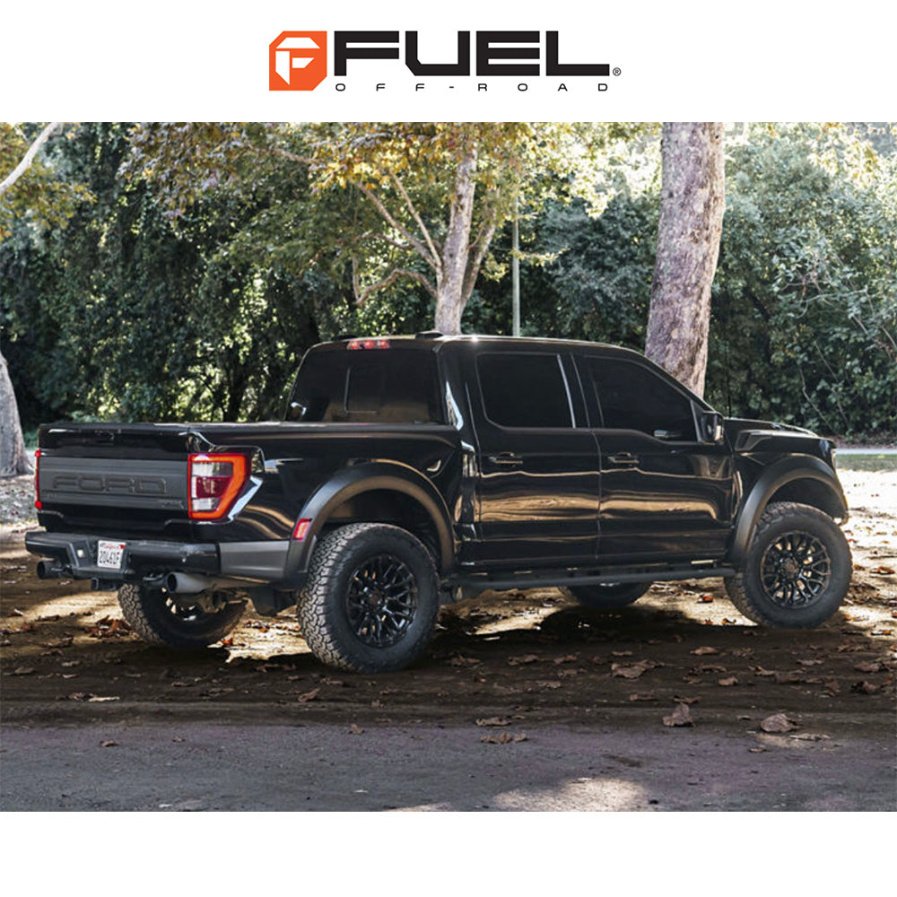 トヨタ ランドクルーザー用 フューエル チゼル 20x9J ET 19 フロント、リア ブラックアウト ホイール4本セット Fuel CHISEL 20X9 6X5.5 106 +20 BLK-OUT (消費税、送料込み)