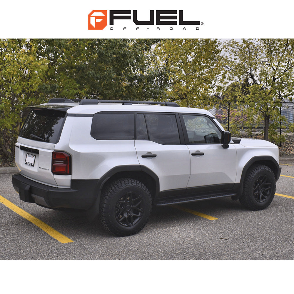 トヨタ ランドクルーザー用 フューエル フラックス 20x9J ET 20 フロント、リア ブラックアウト ホイール4本セット Fuel FLUX 20X9 6X5.5 106 +20 BLK-OUT (消費税、送料込み)