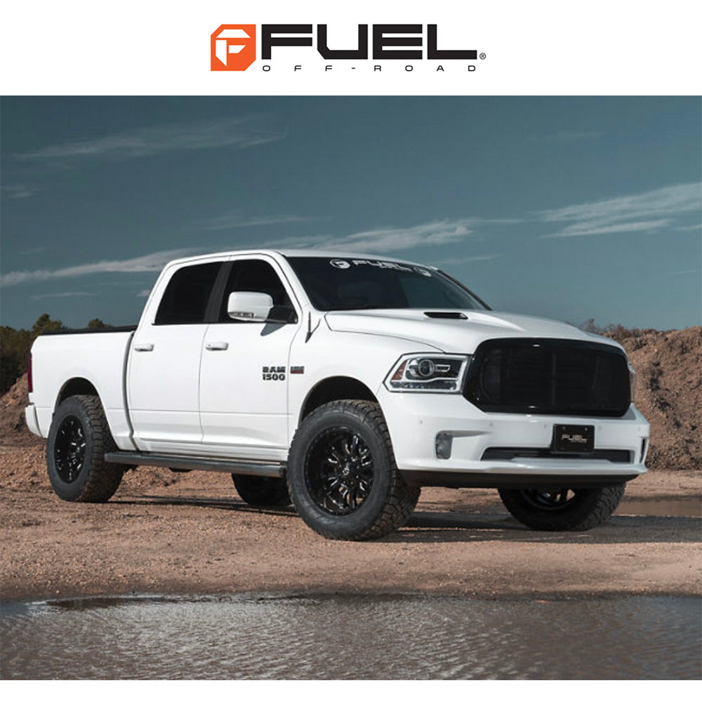 トヨタ ランドクルーザー用 フューエル スレッジ 20x9J ET 19 フロント、リア グロスブラックミルド ホイール4本セット Fuel SLEDGE 20X9 6X135/5.5 106.1 NBL +19 (消費税、送料込み)