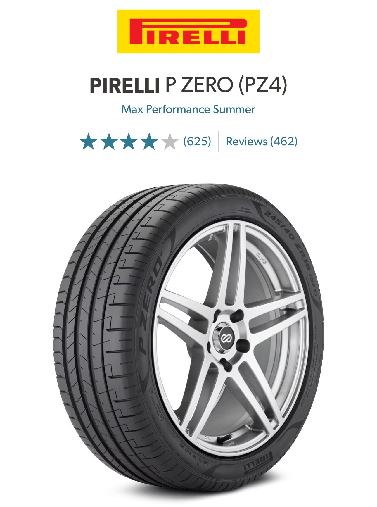 Pirelli P Zero (PZ4) 255/45R22 (107Y) フロントリアタイヤ4本セット (送料無料)