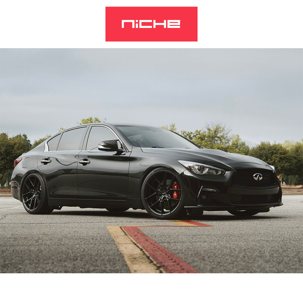 ホンダ シビック タイプR(Honda Civic Type-R)用 ニッチ プロディジー5 19x8.5J ET 25 フロント&リア マットブラック ホイール4本セット Niche PRODIGY 5 19X8.5 5X120 72 +25 M-BLK (送料無料)