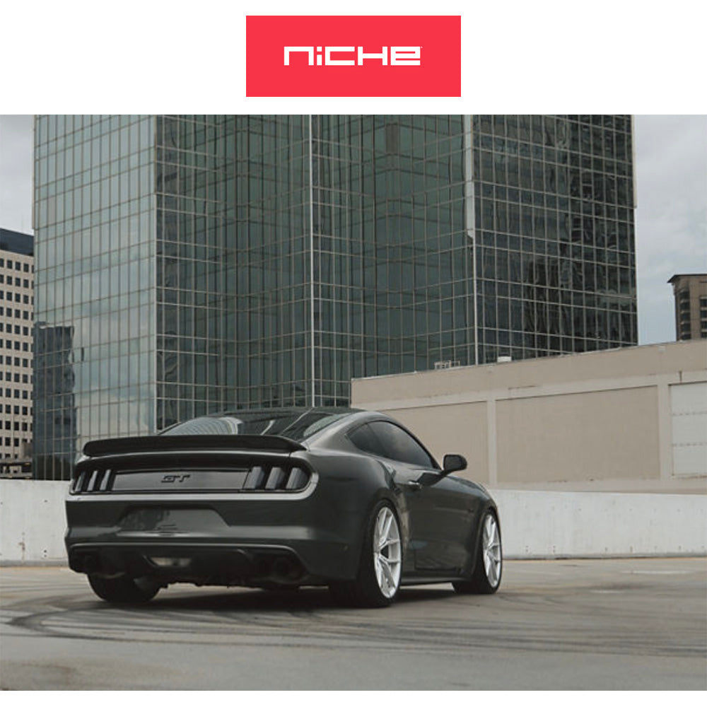 アウディS4用 ニッチ プロディジー5 19x8.5J ET 35 フロント&リア シルバーマシンドフェイス フリーフォームホイール4本セット Niche PRODIGY 5 19X8.5 5X112 72 +35 SLV-MCH (消費税、送料込み)