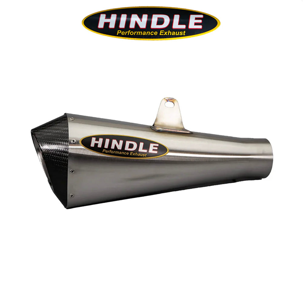 2018-2023年式 カワサキ Ninja400用 ヒンドル製 EVO メガホン フルシステム(ステンレスマフラー、カーボンファイバー製キャップ付き) 2018-23 Kawasaki Ninja400, Ninja 500 Hindle EVO Megaphone Full System Low (消費税、送料込み)