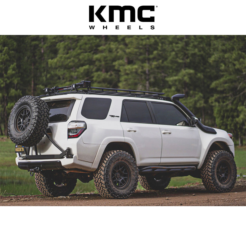 トヨタ ランドクルーザー用 KMC ブリー オーエル 17x8.5J ET 18 フロント、リア サテンブラック ホイール4本セット KMC KM717 17X8.5 6X5.5 S-BLK 18MM (消費税、送料込み)