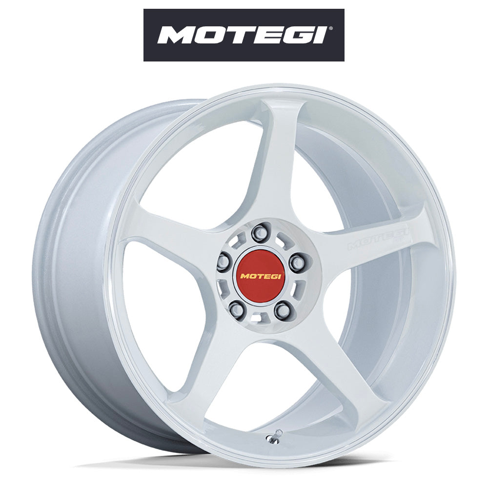 日産フェアレディZ (Nissan Z)用 モテギ レーシング バトル5 18x8.5J ET 22 フロント 18x9.5J ET 38 リア パールホワイト マシンドリップストライプ付きホイール4本セット Motegi BATTLE V 18X8.5 5X4.5 72 +22 MA-WHT MCH / BATTLE V 18X9.5 5X4.5 72 +38 MA-WHT MCH (送料無料)