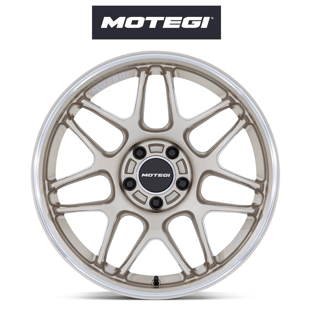 日産フェアレディZ (Nissan Z)用 モテギ レーシング ツバキ 18x8.5J ET 35 フロント 18x9.5J ET 25 リア モータースポーツゴールド マシンドリップストライプ付きホイール4本セット Motegi TSUBAKI 18X8.5 5X4.5 72 +35 MOT-GLD MCH / TSUBAKI 18X9.5 5X4.5 72 +25 MOT-GLD MCH (送料無料)