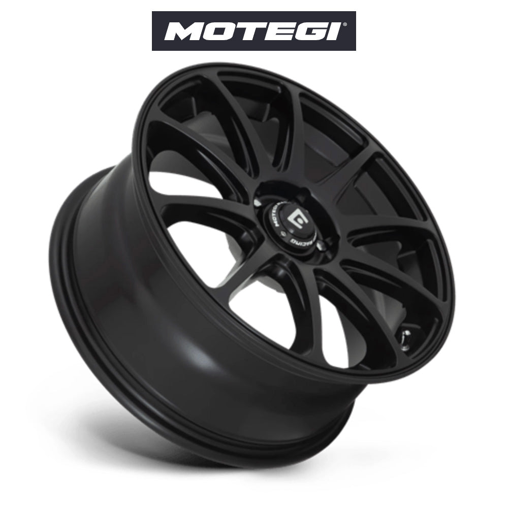 テスラ モデル3 (TESLA Model 3)用 モテギ CS10 18x8J サテンブラック ホイール4本セット Motegi CS10 MR127 18X8 5X4.5 S-BLK 38MM (送料無料)