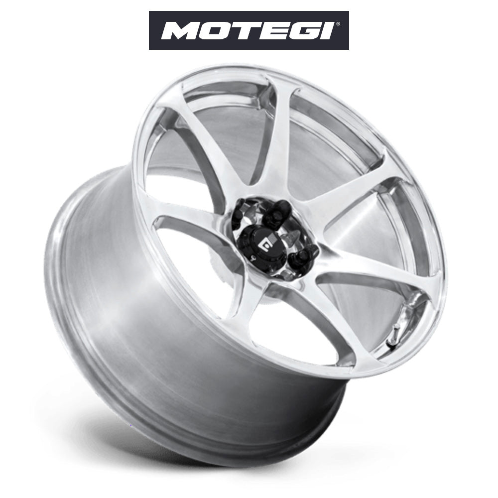 テスラ モデル3 (TESLA Model 3)用 モテギ バトル 18x8J ポリッシュド ホイール4本セット Motegi Battle MR154 18X8 5X4.5 POL 43MM (送料無料)