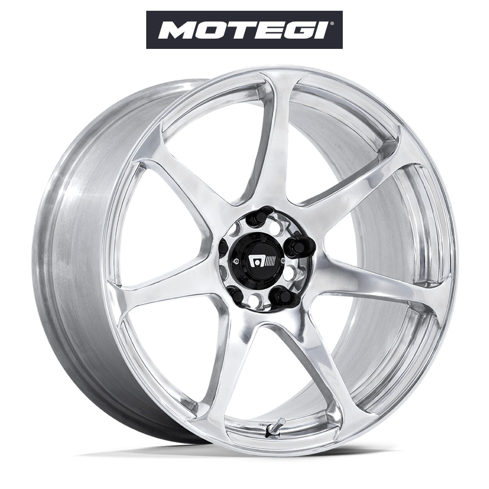 テスラ モデル3 (TESLA Model 3)用 モテギ バトル 18x8J ポリッシュド ホイール4本セット Motegi Battle MR154 18X8 5X4.5 POL 43MM (送料無料)