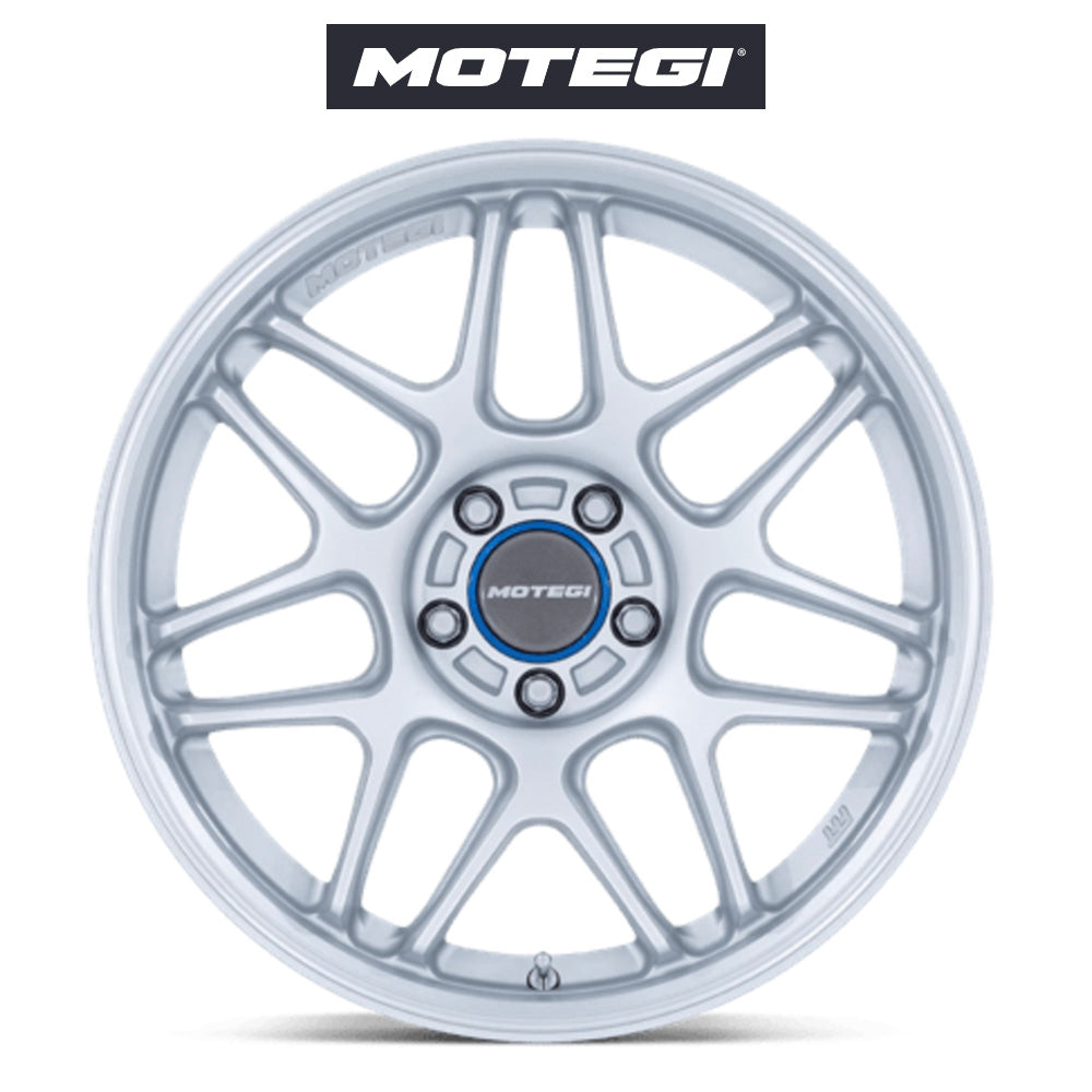 テスラ モデル3 (TESLA Model 3)用 モテギ MR158 ツバキ 18x8.5J ハイパーシルバー マシンドリップ ホイール4本セット Motegi Tsubaki MR158 18X8.5 5X4.5 H-SLV MCH 35MM (送料無料)