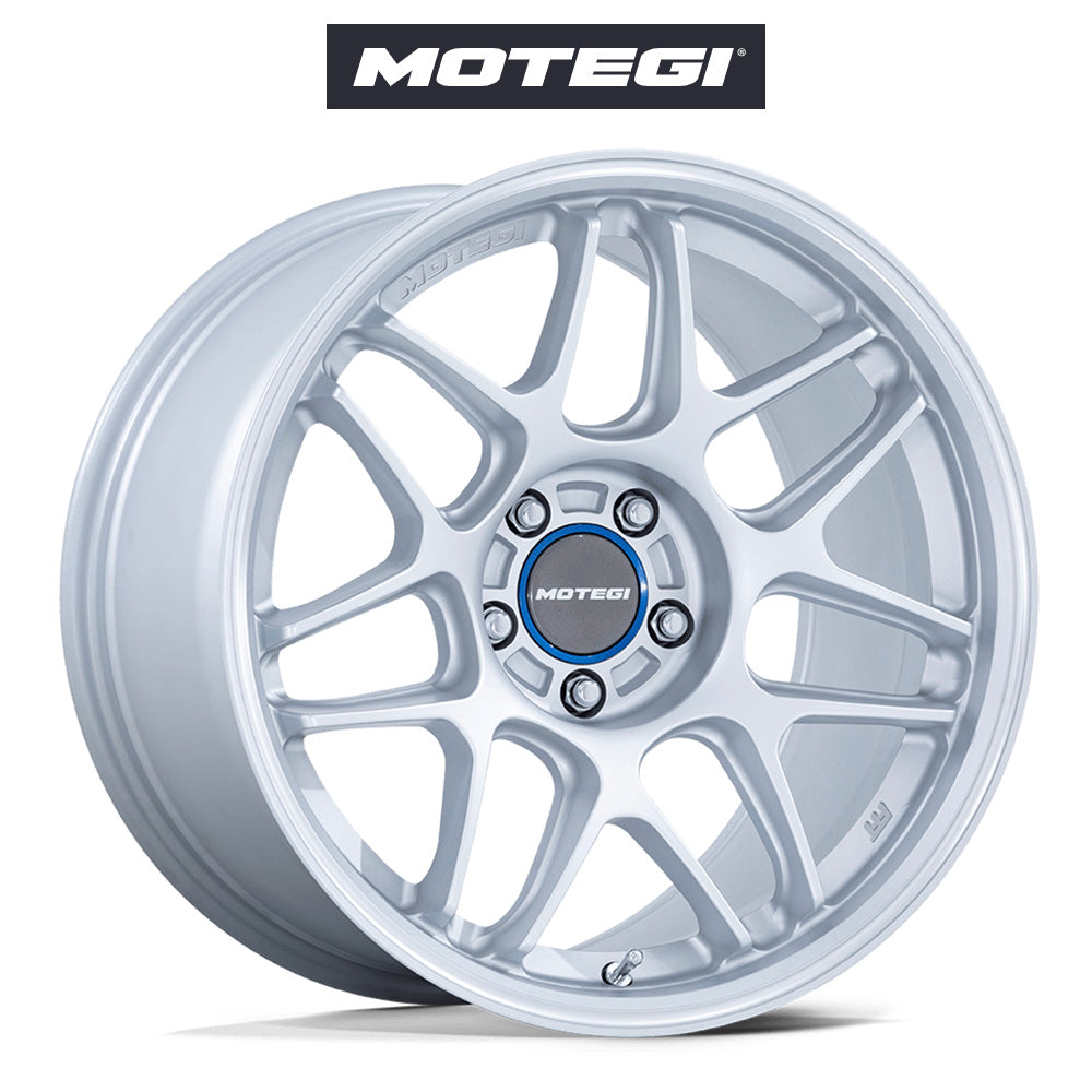 テスラ モデル3 (TESLA Model 3)用 モテギ MR158 ツバキ 18x8.5J ハイパーシルバー マシンドリップ ホイール4本セット Motegi Tsubaki MR158 18X8.5 5X4.5 H-SLV MCH 35MM (送料無料)
