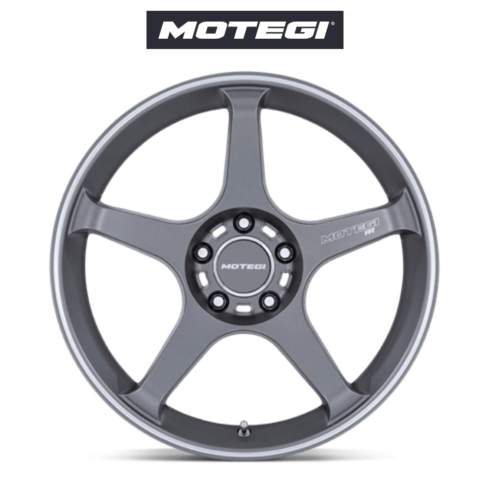 テスラ モデル3 (TESLA Model 3)用 モテギ バトル V 18x9.5J グレーマシンドストライプ ホイール4本セット Motegi Battle V MR159 18X9.5 5X4.5 GZA-MCH 38MM (送料無料)