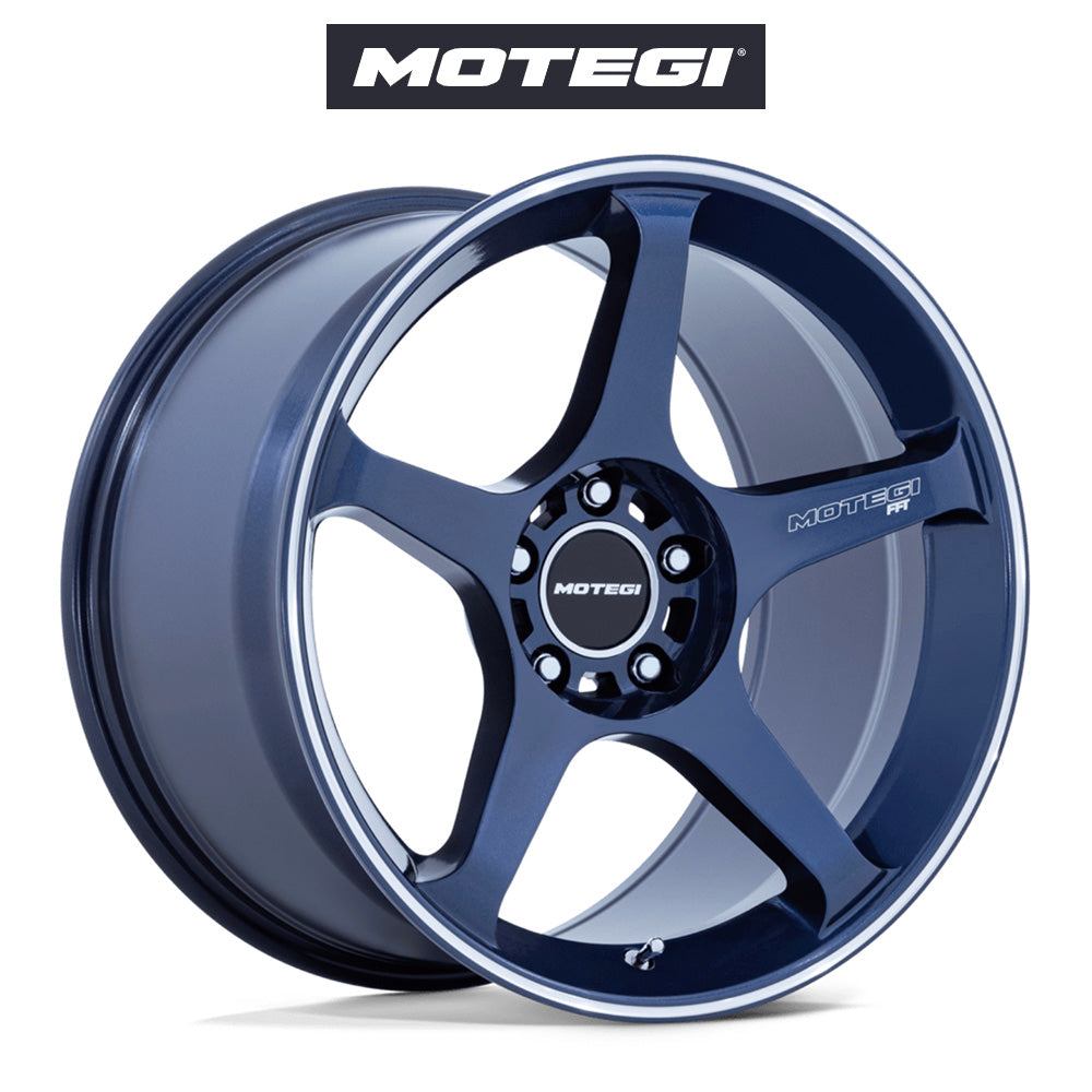 テスラ モデル3 (TESLA Model 3)用 モテギ バトル V 18x9.5J オブシディアンブルー ホイール4本セット Motegi Battle V MR159 18X9.5 5X4.5 OB-BLU MCH 38MM (送料無料)