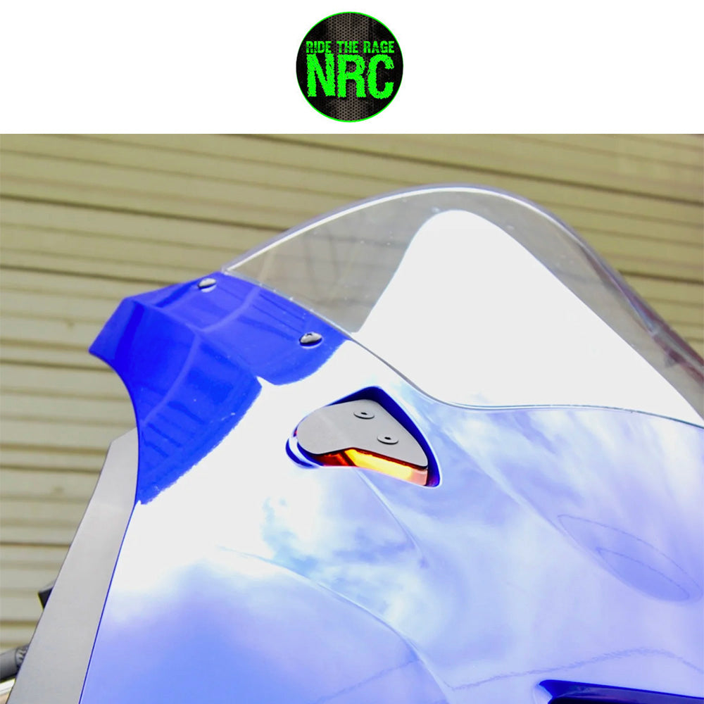 2025年から現行年式 ヤマハ YZF-R9用 NRC ニューレイジサイクル LEDフロントターンシグナルキット YAMAHA R9 MIRROR BLOCK OFF TURN SIGNALS (2025 - PRESENT) (消費税、送料込み)