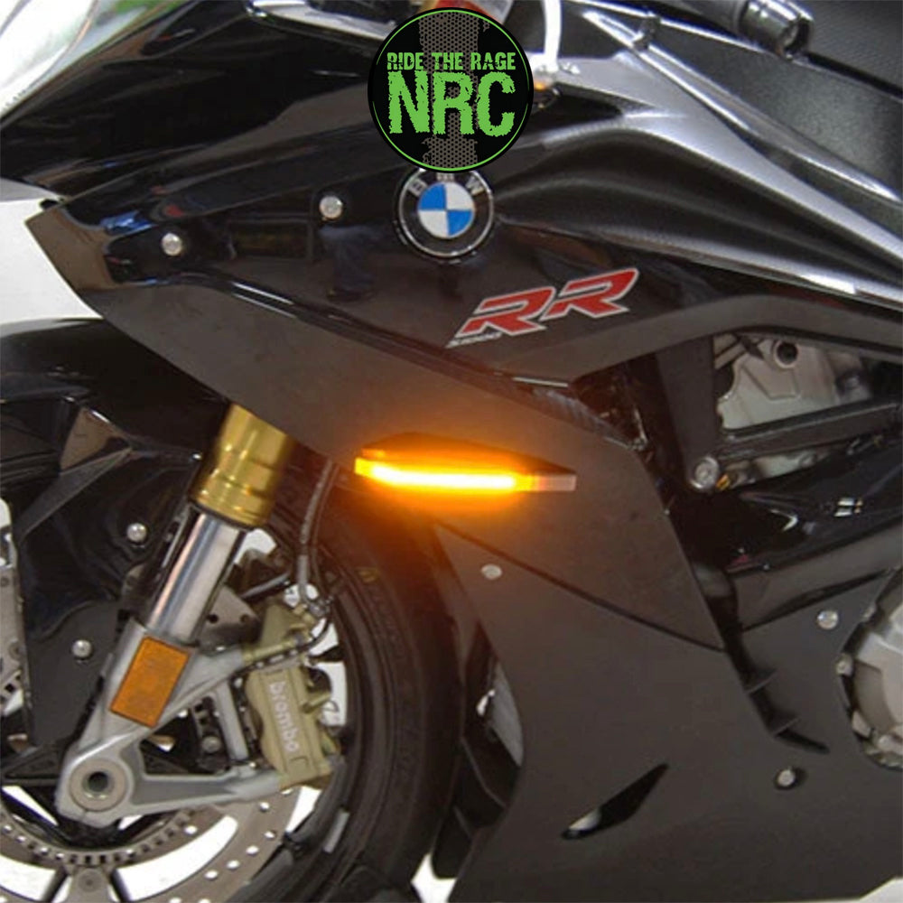 2009年から2019年式モデル BMW S1000RR用 NRC ニューレイジサイクル LEDフロントターンシグナルキット BMW S1000RR LED FRONT TURN SIGNALS (2009 - 2019) (送料無料)