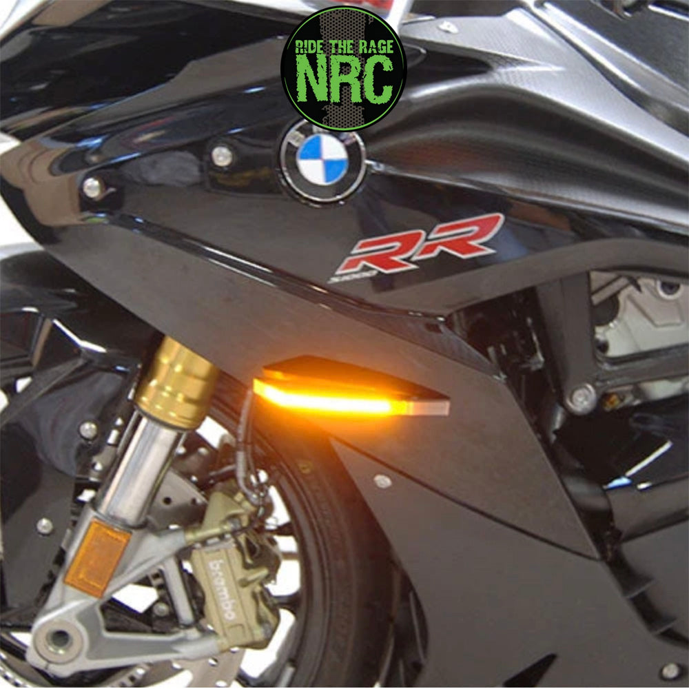 2009年から2019年式モデル BMW S1000RR用 NRC ニューレイジサイクル LEDフロントターンシグナルキット BMW S1000RR LED FRONT TURN SIGNALS (2009 - 2019) (送料無料)