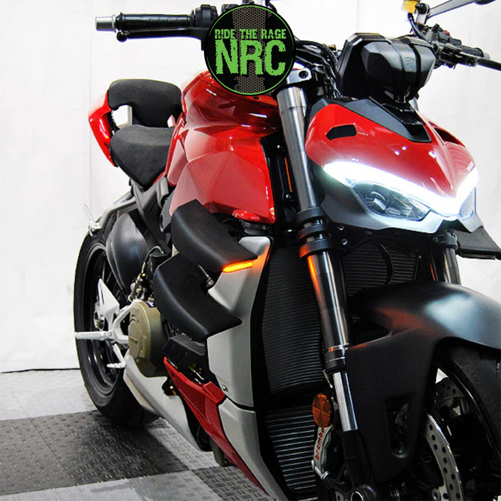 2020年から2024年式モデル DUCATI ストリートファイターV4用 NRC ニューレイジサイクル LEDフロントターンシグナルキット DUCATI STREETFIGHTER V4 | V2 FRONT TURN SIGNALS (2020 -2024) (送料無料)