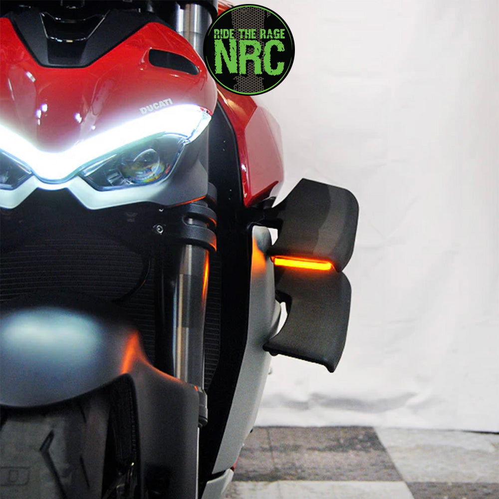 2020年から2024年式モデル DUCATI ストリートファイターV4用 NRC ニューレイジサイクル LEDフロントターンシグナルキット DUCATI STREETFIGHTER V4 | V2 FRONT TURN SIGNALS (2020 -2024) (送料無料)
