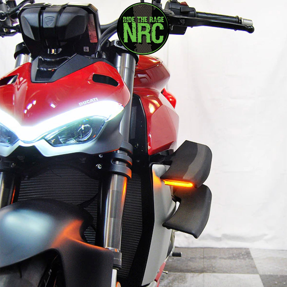 2020年から2024年式モデル DUCATI ストリートファイターV4用 NRC ニューレイジサイクル LEDフロントターンシグナルキット DUCATI STREETFIGHTER V4 | V2 FRONT TURN SIGNALS (2020 -2024) (送料無料)