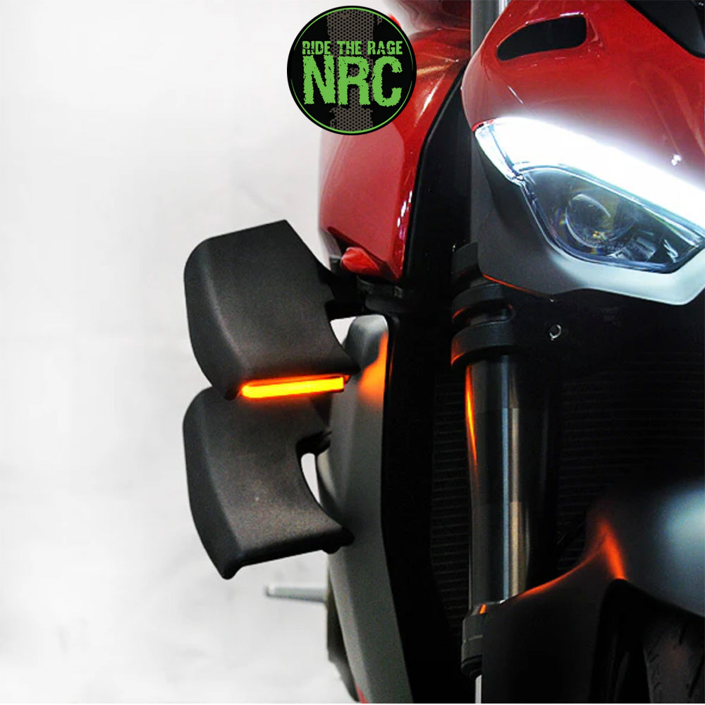 2020年から2024年式モデル DUCATI ストリートファイターV4用 NRC ニューレイジサイクル LEDフロントターンシグナルキット DUCATI STREETFIGHTER V4 | V2 FRONT TURN SIGNALS (2020 -2024) (送料無料)