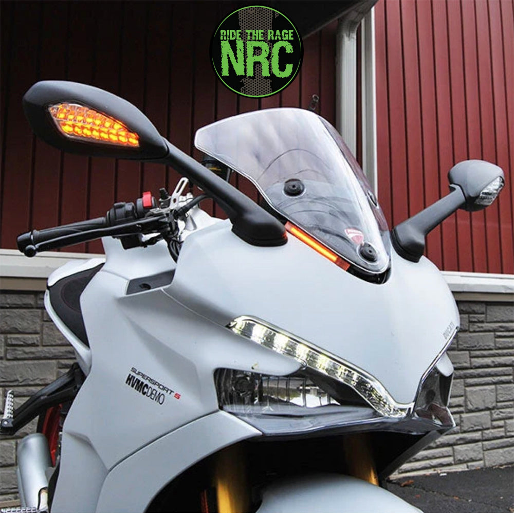 2017年から現行年式モデル DUCATI スーパースポーツS用 NRC ニューレイジサイクル LEDフロントターンシグナルキット DUCATI SUPERSPORT 939 FRONT SIGNALS (2017 - PRESENT) (送料無料)