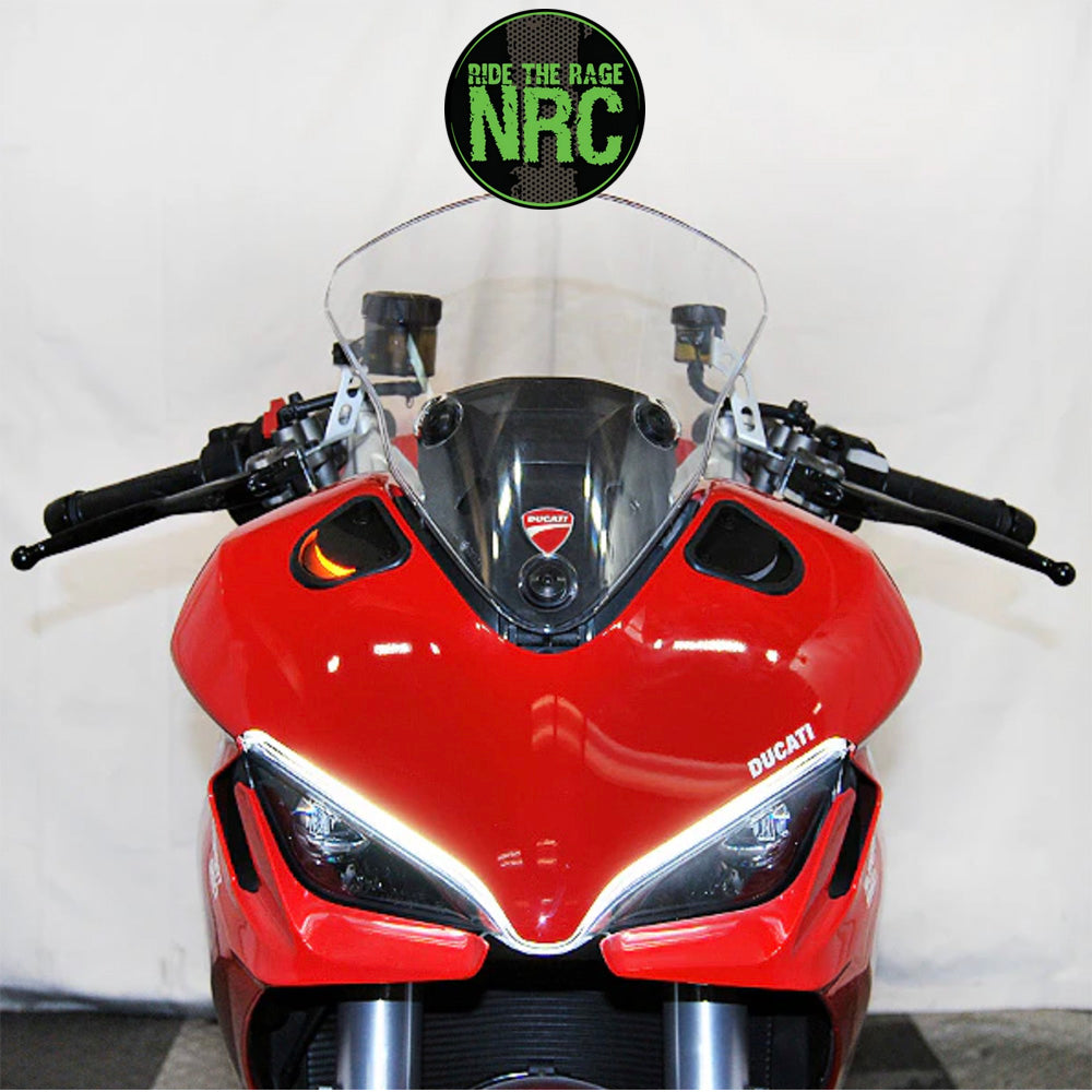 2021年から現行年式モデル DUCATI スーパースポーツ950用 NRC ニューレイジサイクル LEDフロントターンシグナルキット DUCATI SUPERSPORT 950 MIRROR BLOCK OFF TURN SIGNALS (2021 - PRESENT) (送料無料)