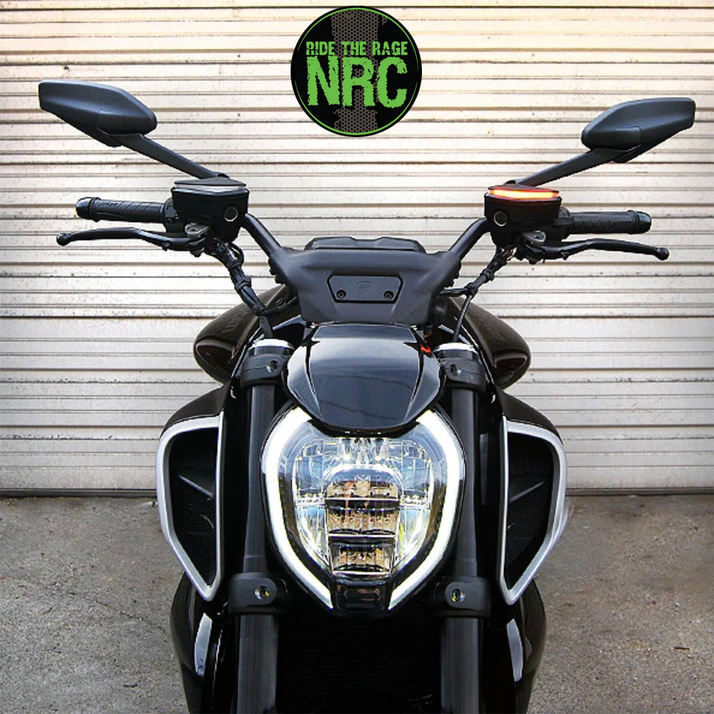 2023年から現行年式モデル DUCATI ディアベルV4用 NRC ニューレイジサイクル LEDフロントターンシグナルキット DUCATI DIAVEL V4 FRONT TURN SIGNALS (2023 - PRESENT) (送料無料)