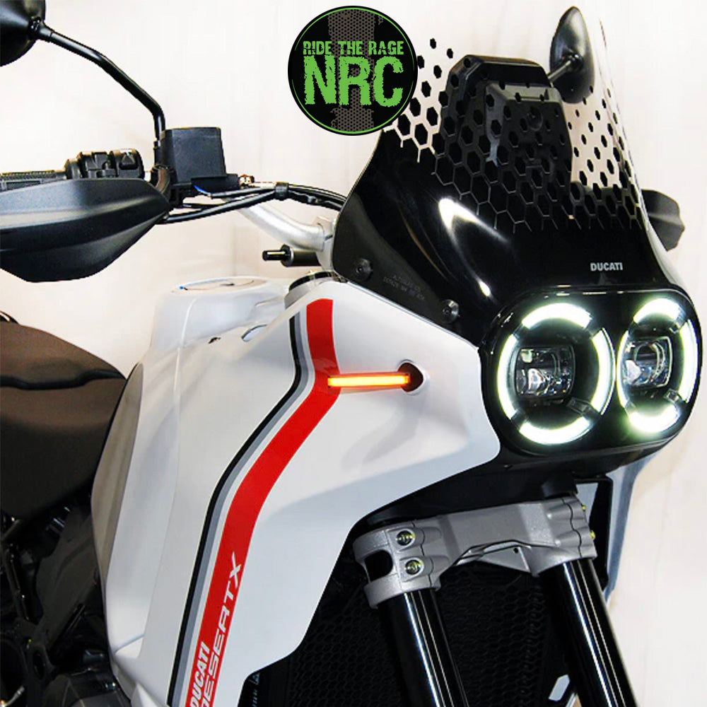 2022年から現行年式モデル DUCATI デザートX用 NRC ニューレイジサイクル LEDフロントターンシグナルキット DUCATI DESERTX FRONT TURN SIGNALS (2022 - PRESENT) (送料無料)