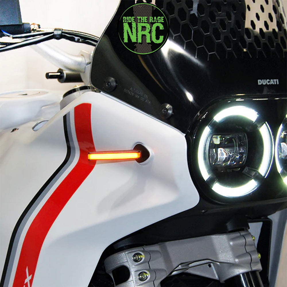 2022年から現行年式モデル DUCATI デザートX用 NRC ニューレイジサイクル LEDフロントターンシグナルキット DUCATI DESERTX FRONT TURN SIGNALS (2022 - PRESENT) (送料無料)