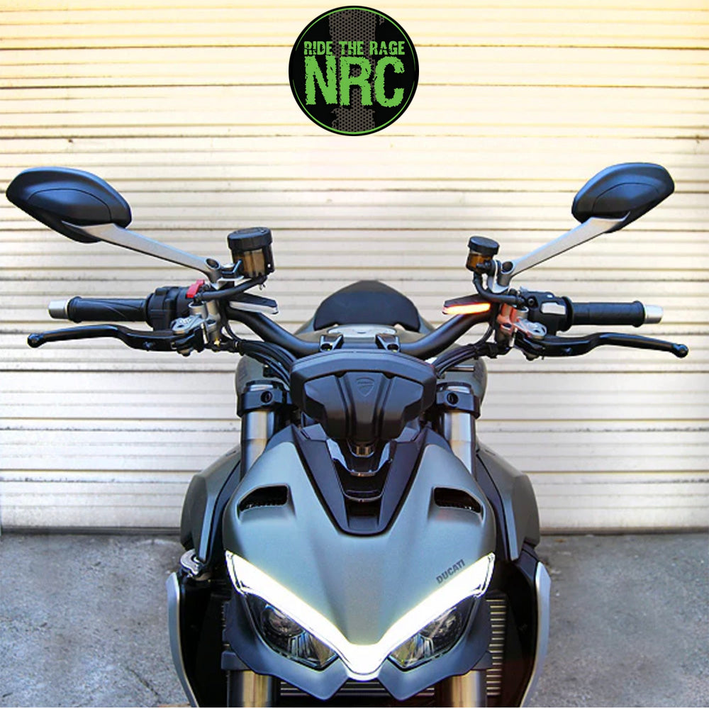 2020年から2024年式モデル DUCATI ストリートファイターV4用 NRC ニューレイジサイクル LEDフロントターンシグナルキット DUCATI STREETFIGHTER V4 | V2 FRONT TURN SIGNALS (2020 -2024) (送料無料)
