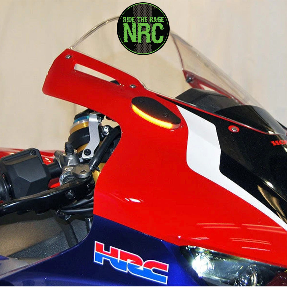 2021年から現行年式モデル ホンダ CBR1000RR‐R用 NRC ニューレイジサイクル LEDフロントターンシグナルキット HONDA CBR1000RR-R MIRROR BLOCK OFF TURN SIGNALS (2021 - PRESENT) (送料無料)