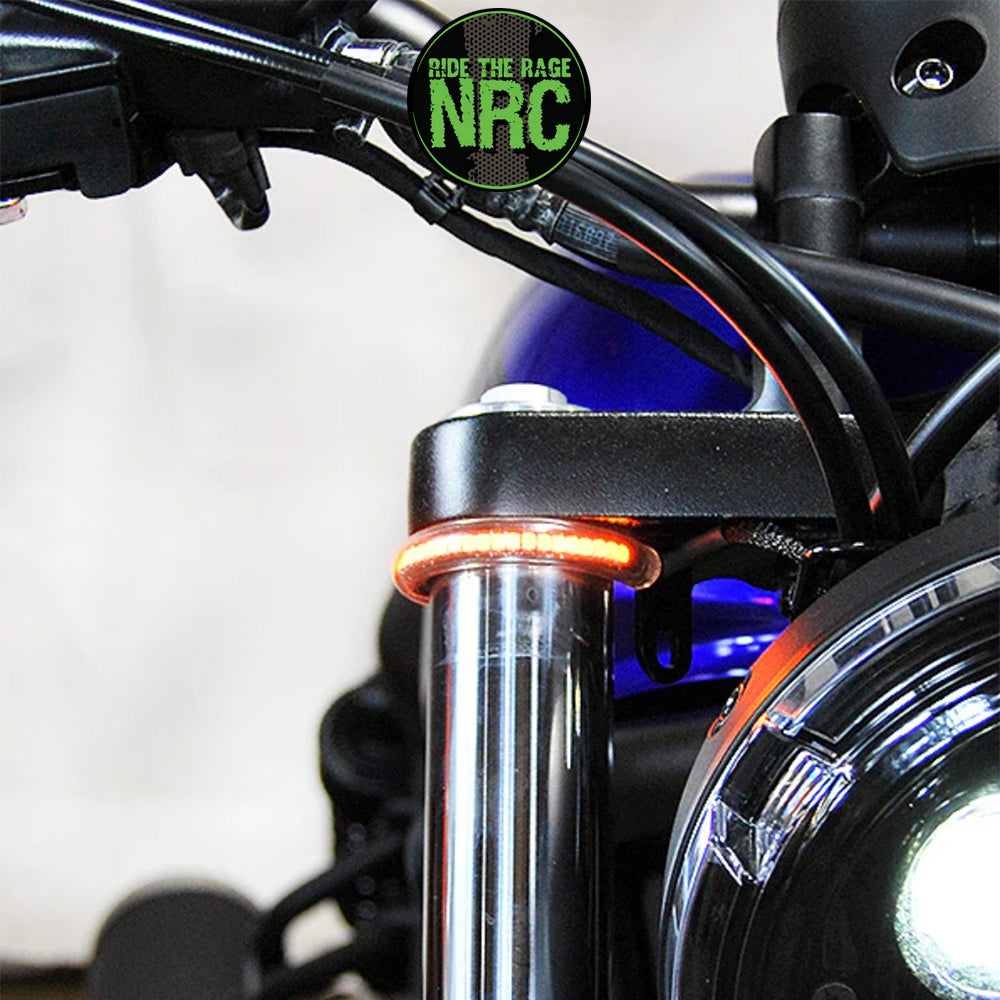 2017年から現行年式モデル ホンダ レブル500 用 NRC ニューレイジサイクル LEDフロントターンシグナルキット HONDA REBEL 500 FRONT TURN SIGNALS (2017-PRESENT) (送料無料)