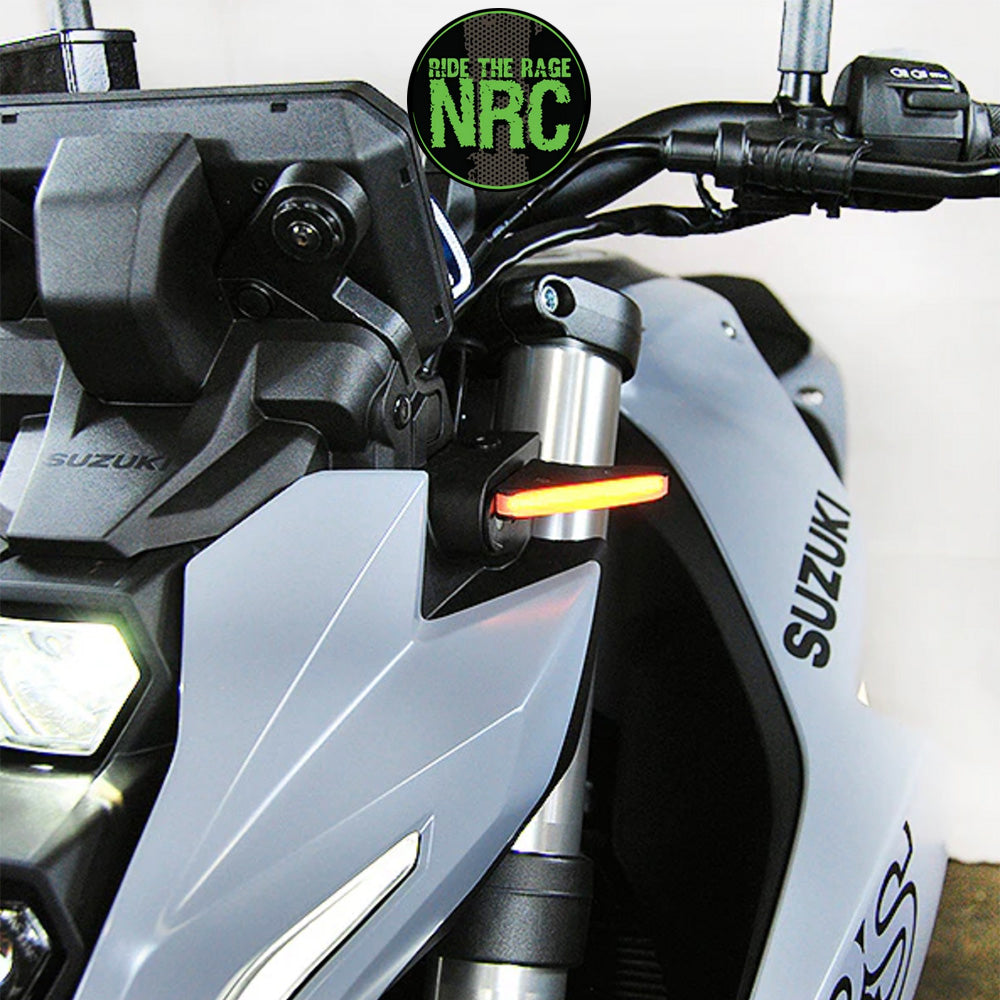 2023年から現行年式モデル スズキ GSX-8S用 NRC ニューレイジサイクル LEDフロントターンシグナルキット SUZUKI GSX-8S/R FRONT TURN SIGNALS (2023 - PRESENT) (送料無料)